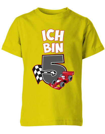 ich-bin-5-autorennen-rennwagen-geburtstag-rennfahrer-kinder-shirt-gelb