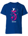 ich-bin-5-fee-glitzer-mit-name-geburtstag-kinder-shirt-royalblau