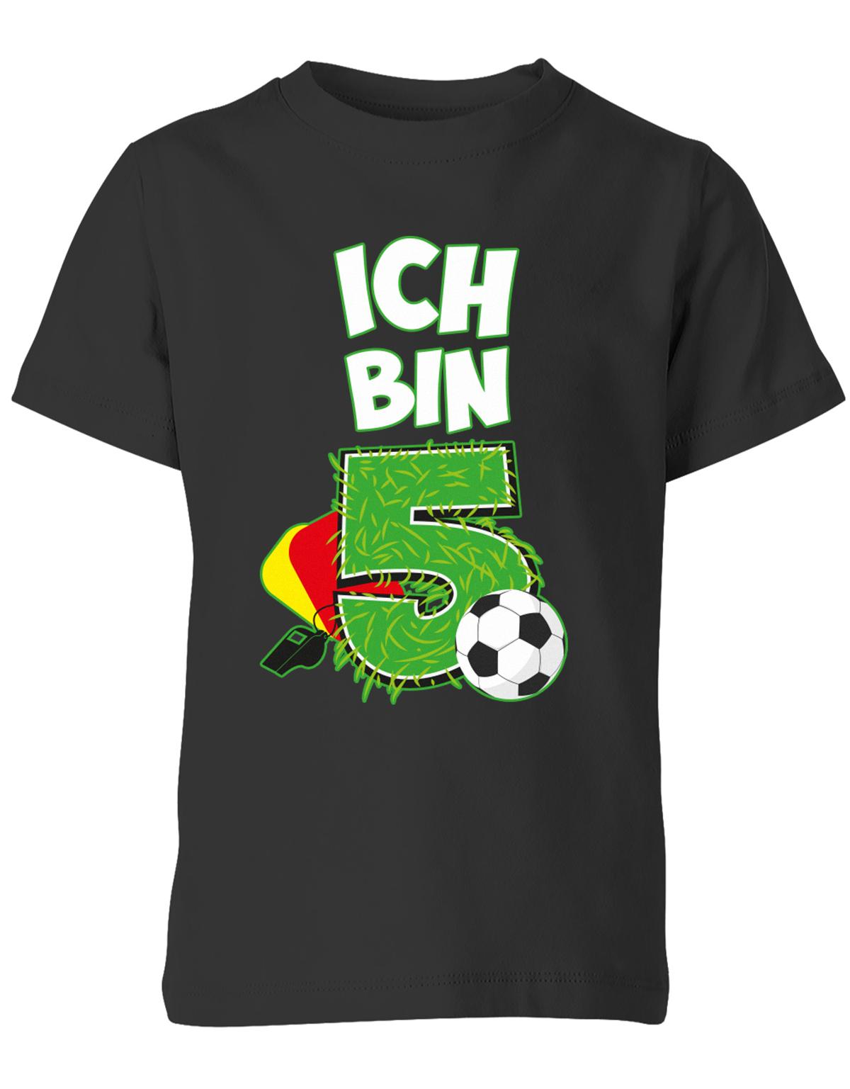 ich-bin-5-fussball-rote-gelbe-karte-geburtstag-fussballer-shirt-kinder-shirt-schwarz