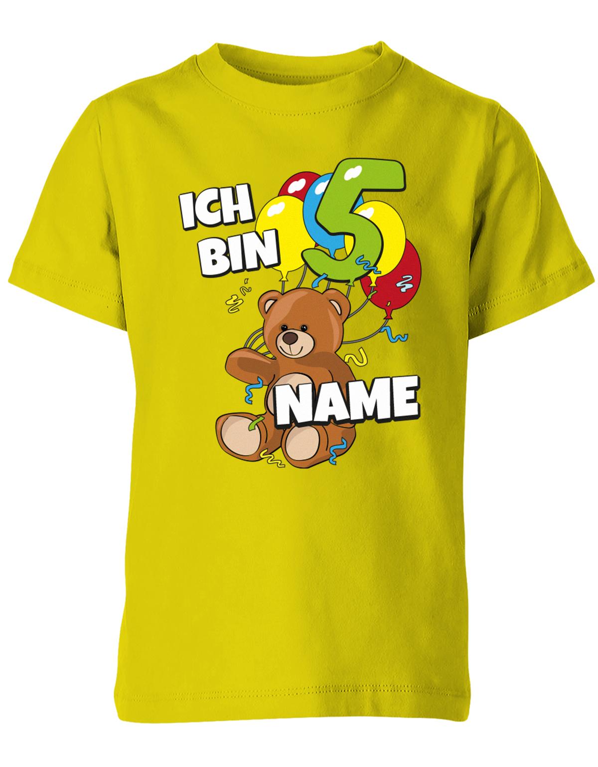 ich-bin-5-teddy-luftballons-kinder-shirt-gelb