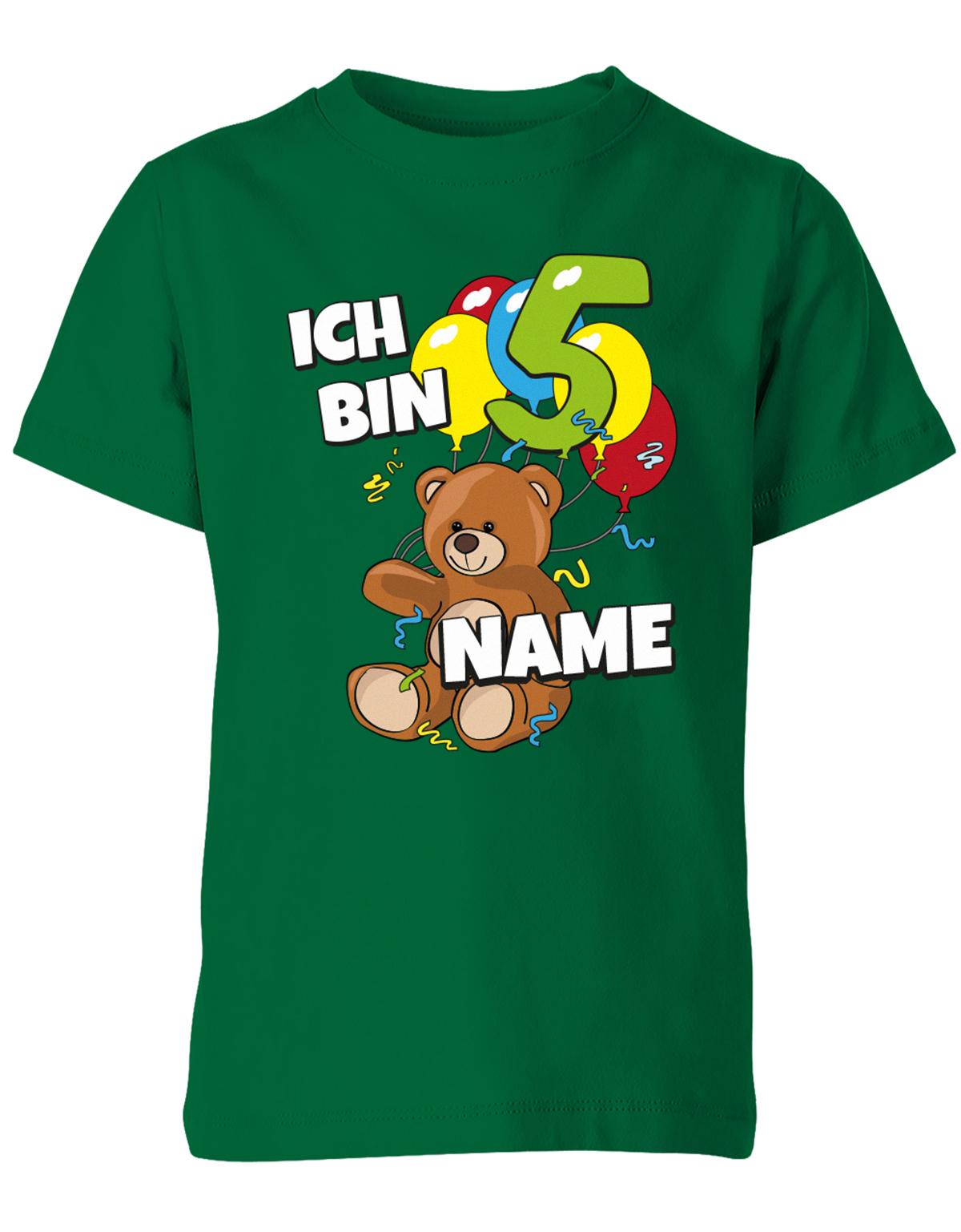 ich-bin-5-teddy-luftballons-kinder-shirt-gruen