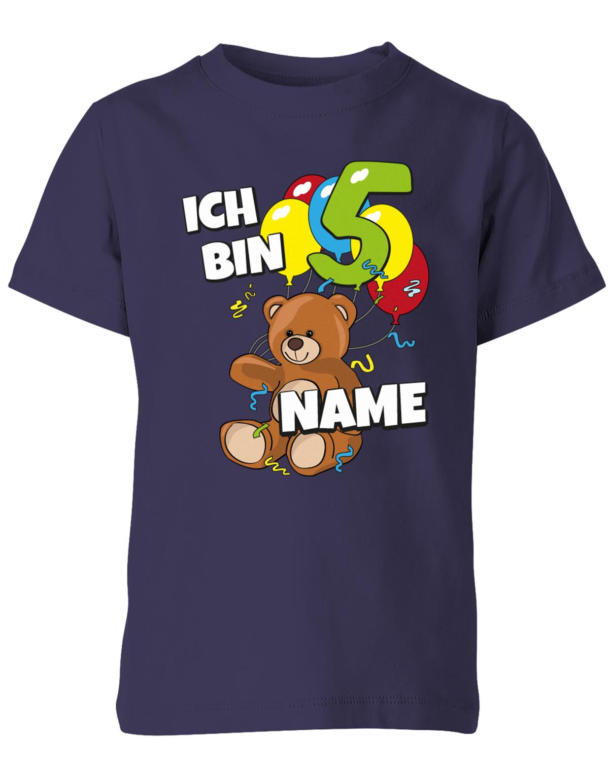 ich-bin-5-teddy-luftballons-kinder-shirt-navy