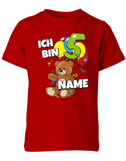 ich-bin-5-teddy-luftballons-kinder-shirt-rot