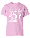 ich-bin-5-viele-fuenfen-mit-name-geburtstag-kinder-shirt-rosa