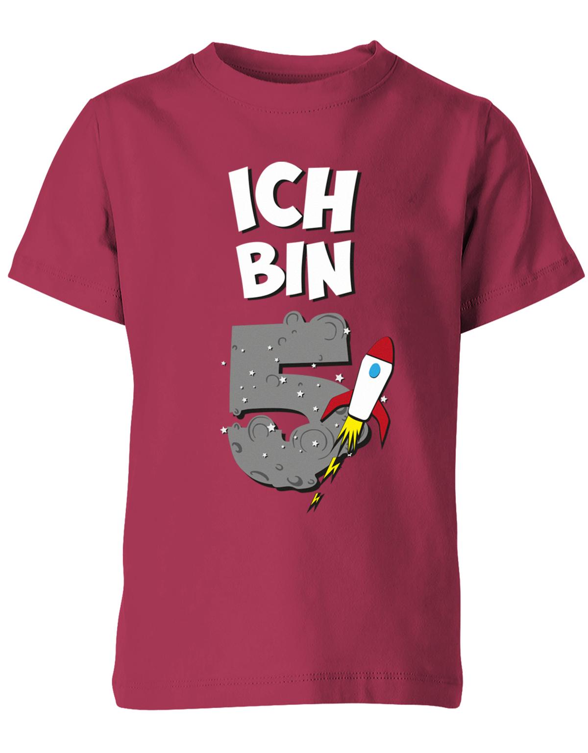 ich-bin-5-weltraum-rakete-planet-geburtstag-kinder-shirt-sorbet