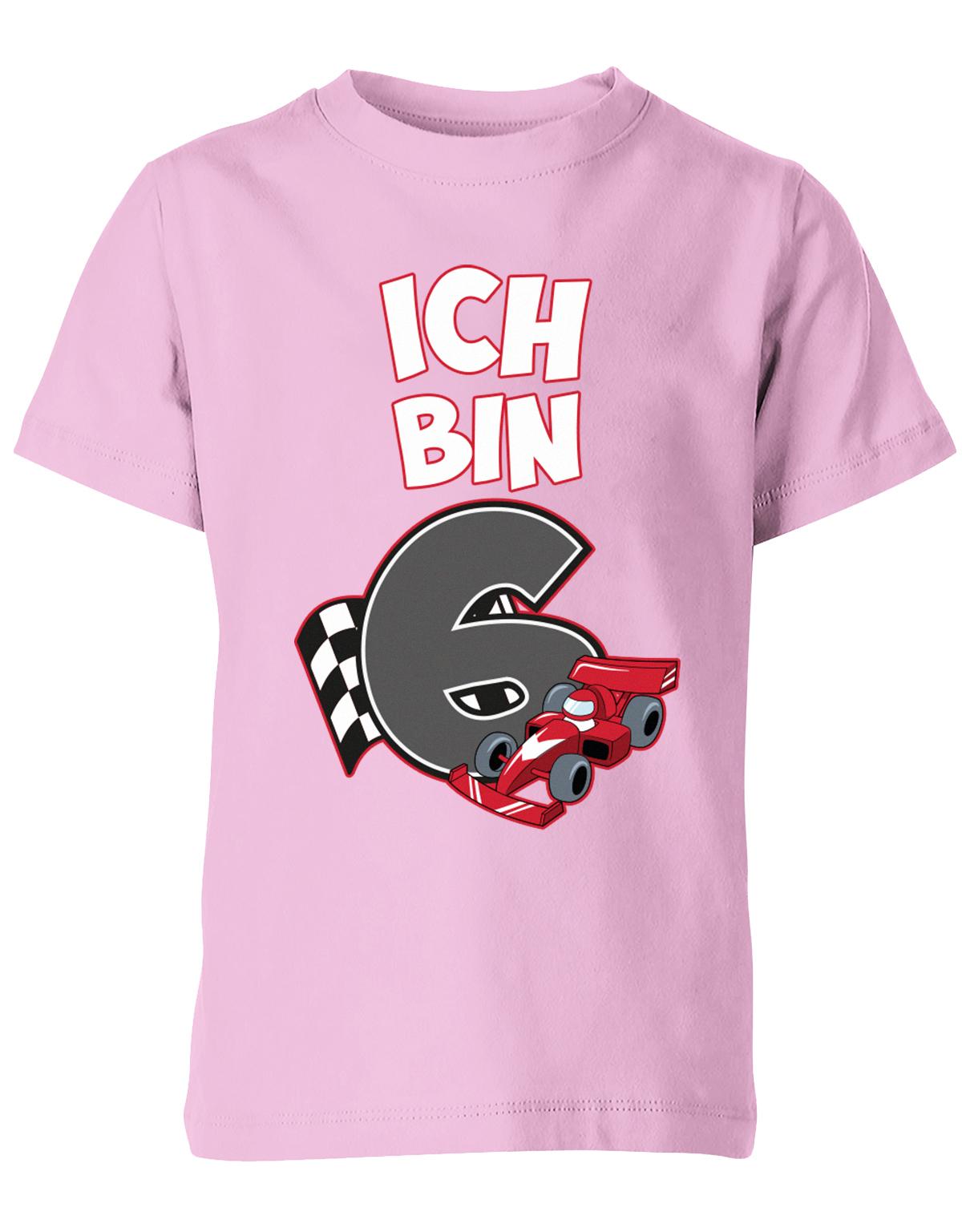 ich-bin-6-autorennen-rennwagen-geburtstag-rennfahrer-kinder-shirt-rosa