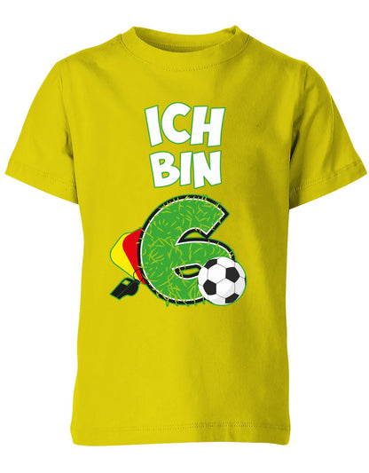 ich-bin-6-fussball-rote-gelbe-karte-geburtstag-fussballer-shirt-kinder-shirt-gelb
