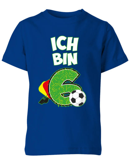 ich-bin-6-fussball-rote-gelbe-karte-geburtstag-fussballer-shirt-kinder-shirt-royalblau