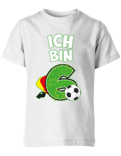 ich-bin-6-fussball-rote-gelbe-karte-geburtstag-fussballer-shirt-kinder-shirt-weiss