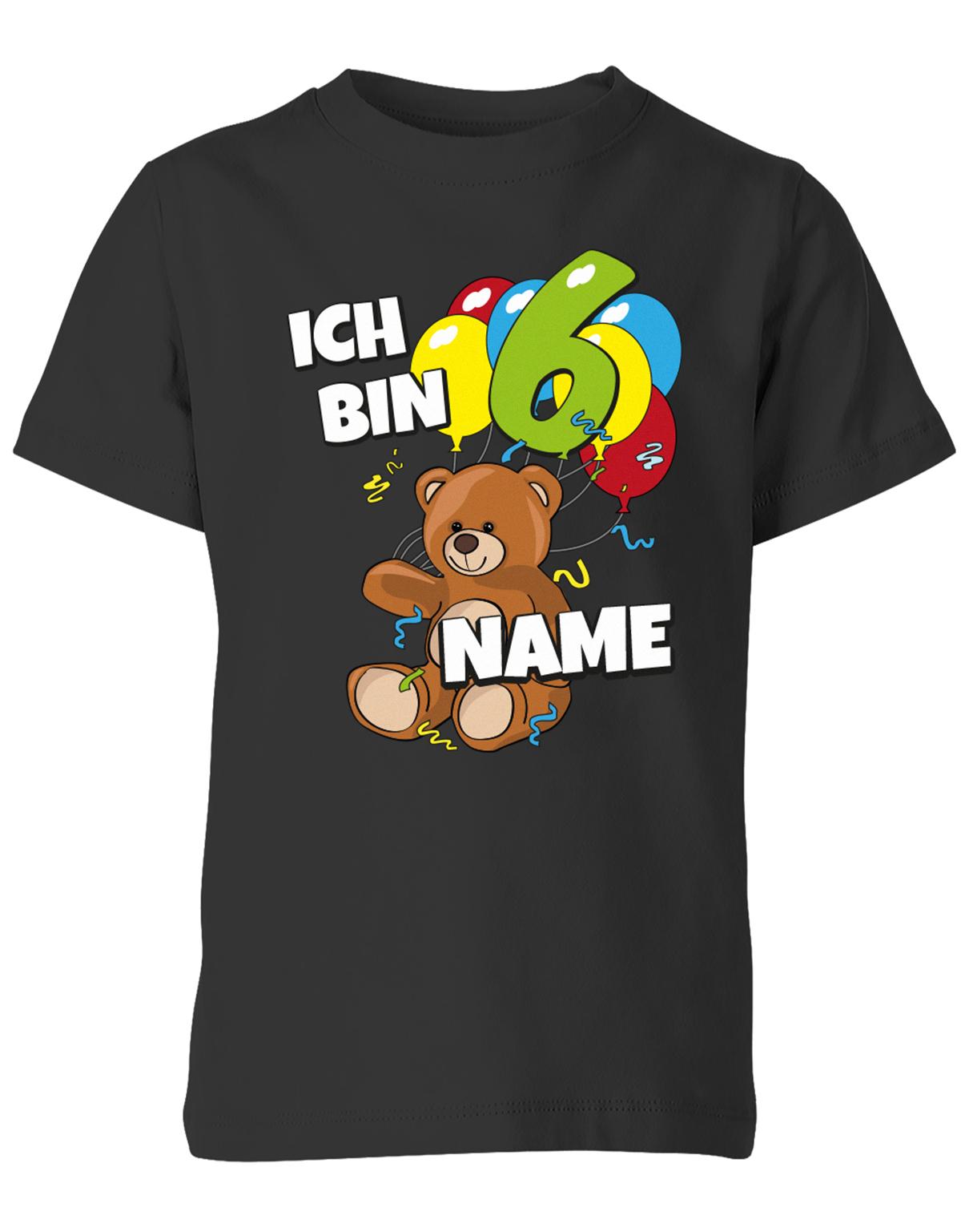 ich-bin-6-teddy-luftballons-kinder-shirt-schwarz