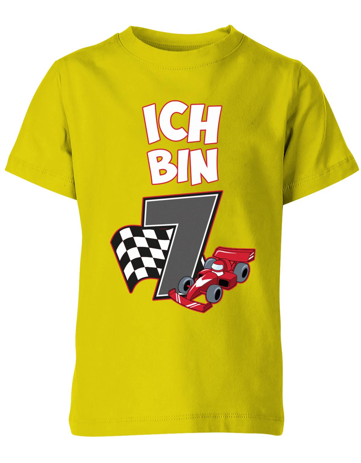 ich-bin-7-autorennen-rennwagen-geburtstag-rennfahrer-kinder-shirt-gelb
