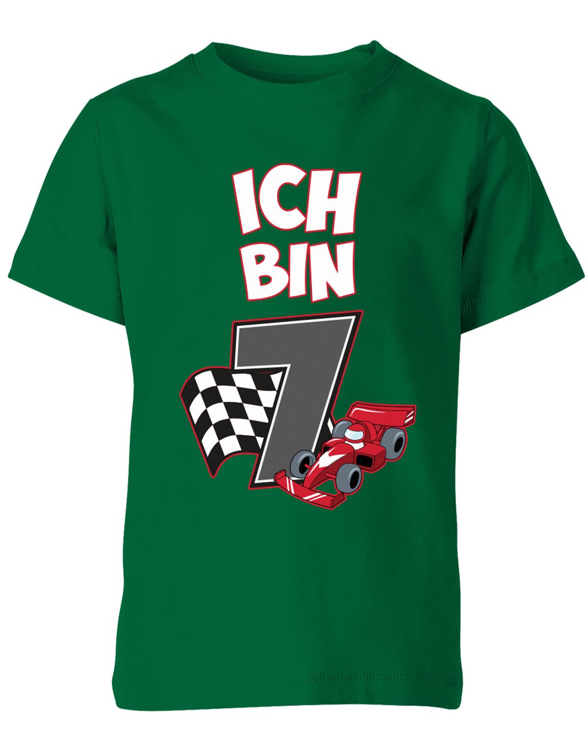 ich-bin-7-autorennen-rennwagen-geburtstag-rennfahrer-kinder-shirt-gruen