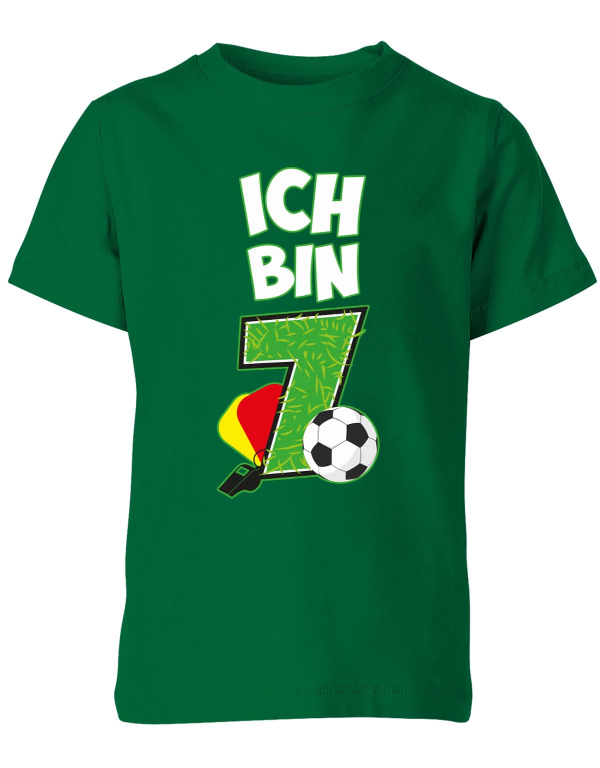 ich-bin-7-fussball-rote-gelbe-karte-geburtstag-fussballer-shirt-kinder-shirt-gruen