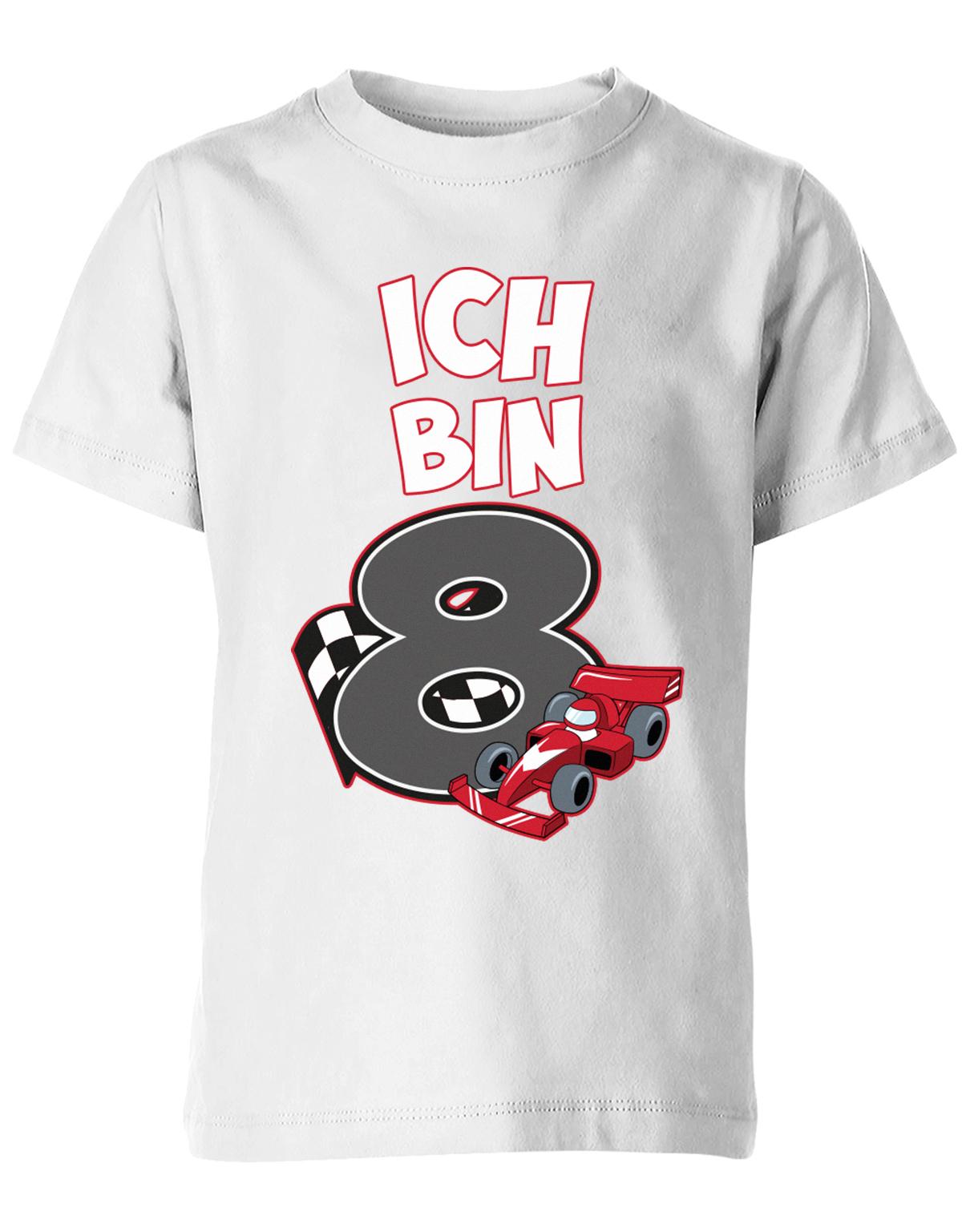 ich-bin-8-autorennen-rennwagen-geburtstag-rennfahrer-kinder-shirt-weiss
