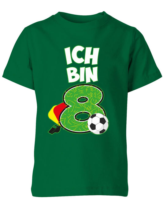 ich-bin-8-fussball-rote-gelbe-karte-geburtstag-fussballer-shirt-kinder-shirt-gruen11lu1ulKdUcz7