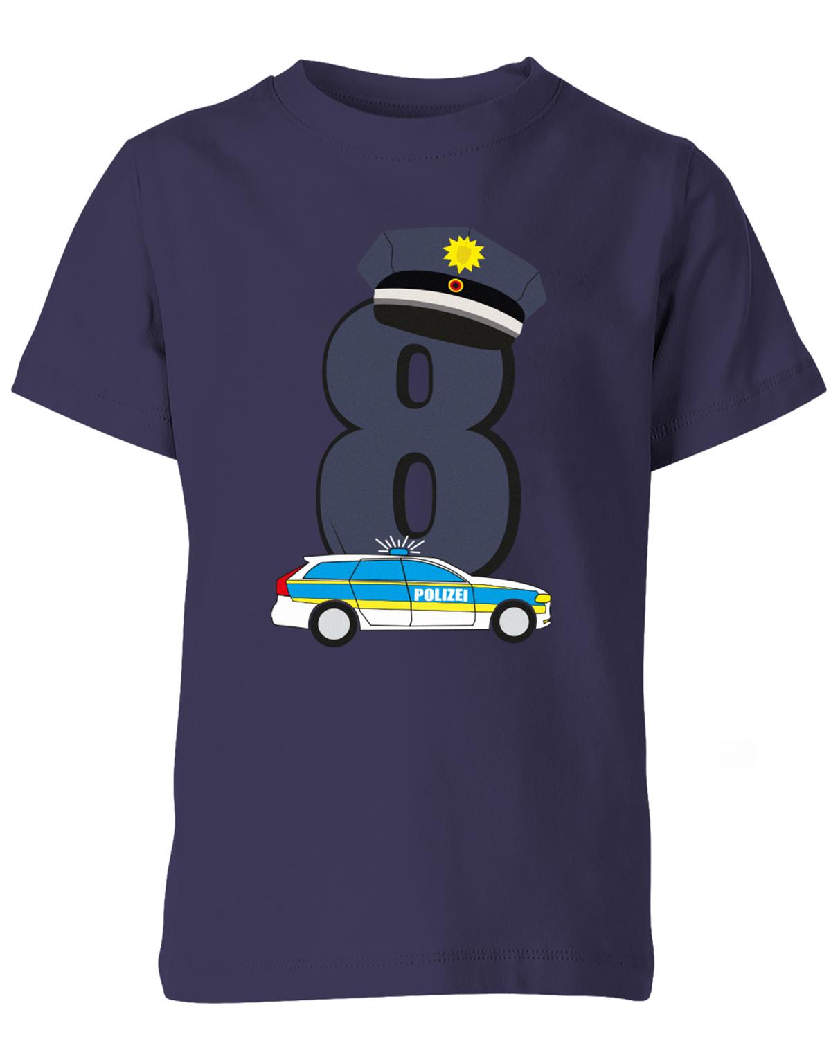 ich-bin-8-polizei-geburtstag-kinder-shirt-navy