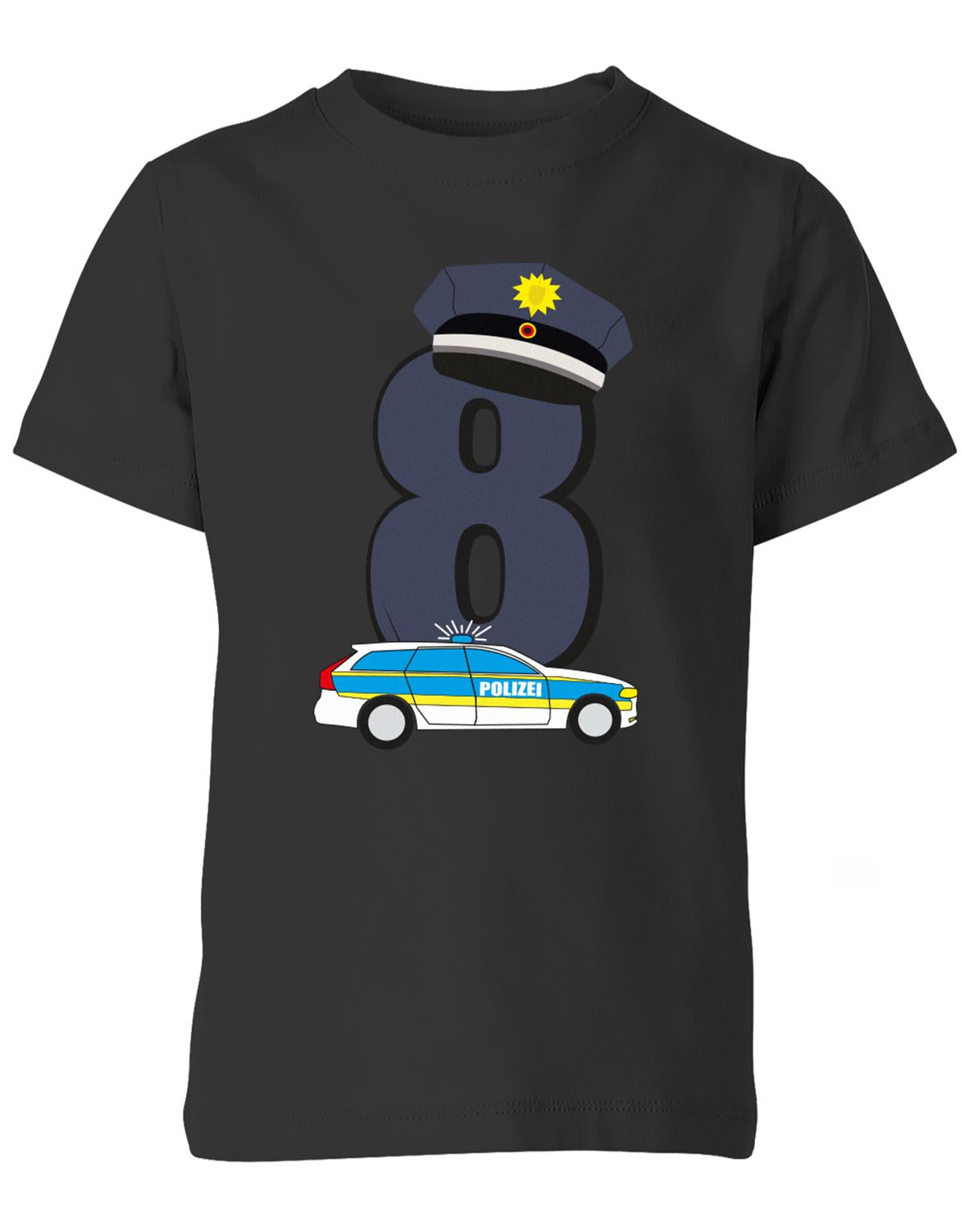 ich-bin-8-polizei-geburtstag-kinder-shirt-schwarz
