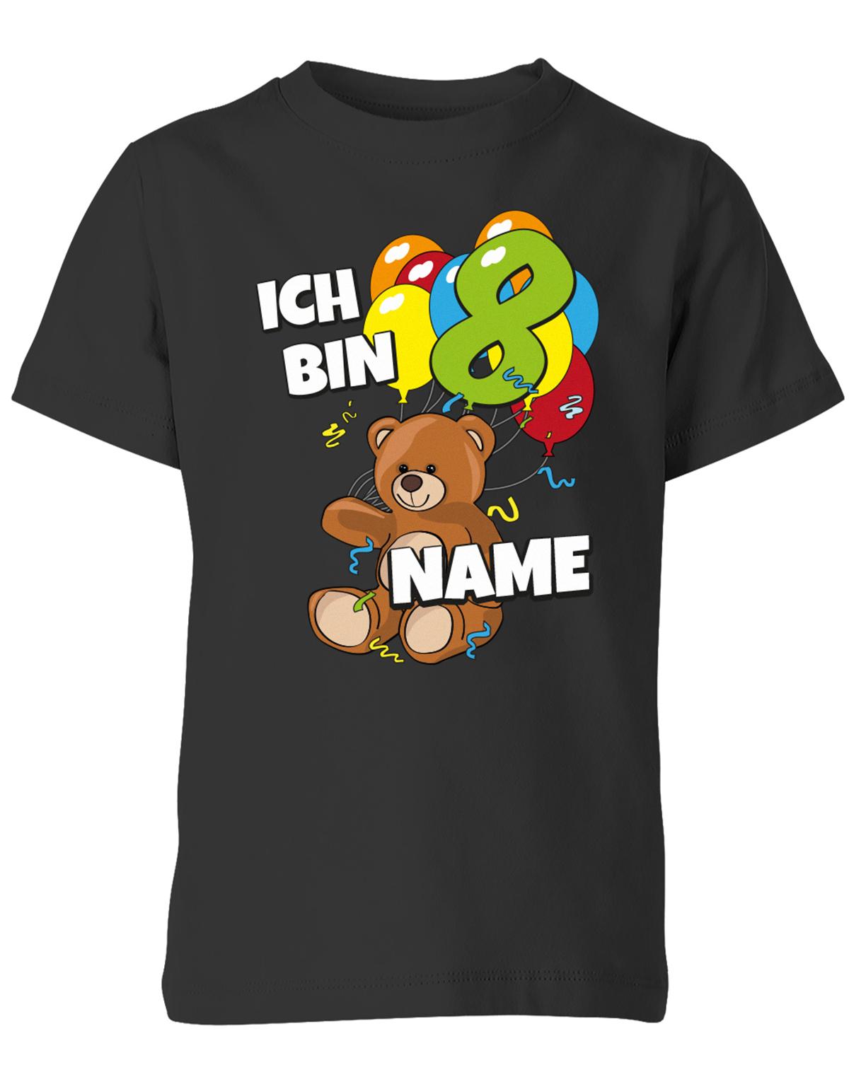 ich-bin-8-teddy-luftballons-kinder-shirt-schwarz