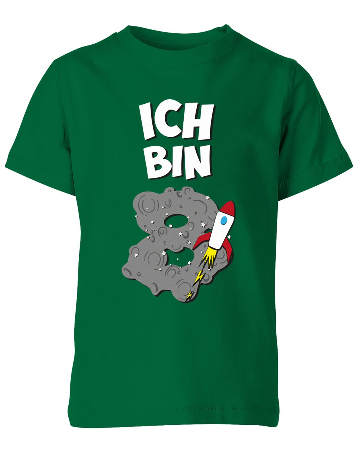 ich-bin-8-weltraum-rakete-planet-geburtstag-kinder-shirt-gruen