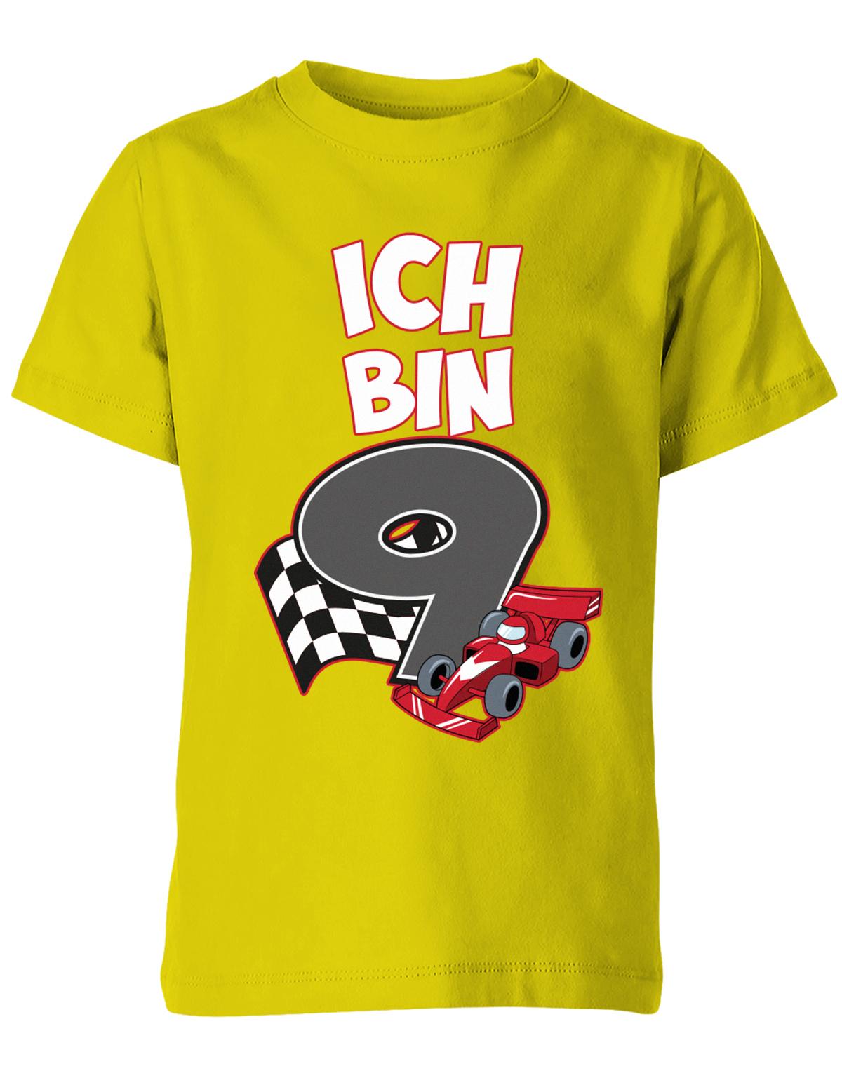 ich-bin-9-autorennen-rennwagen-geburtstag-rennfahrer-kinder-shirt-gelb