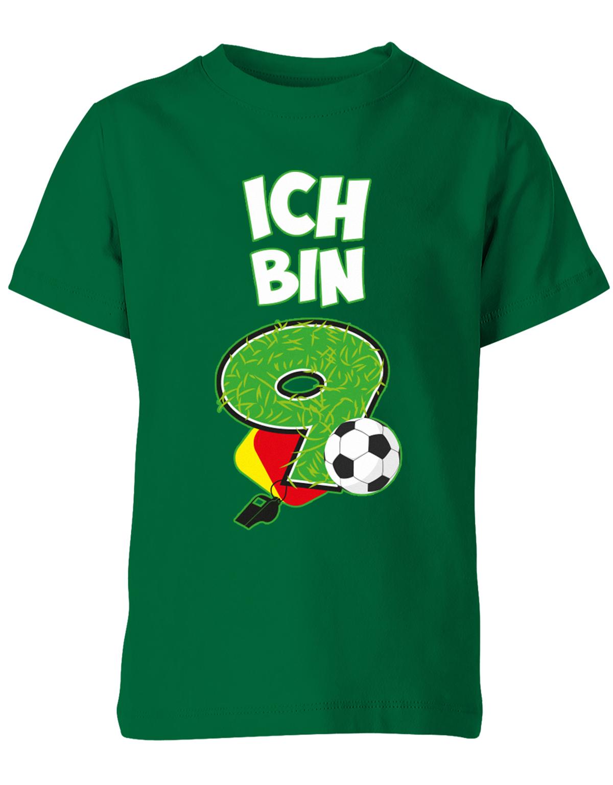 ich-bin-9-fussball-rote-gelbe-karte-geburtstag-fussballer-shirt-kinder-shirt-gruen