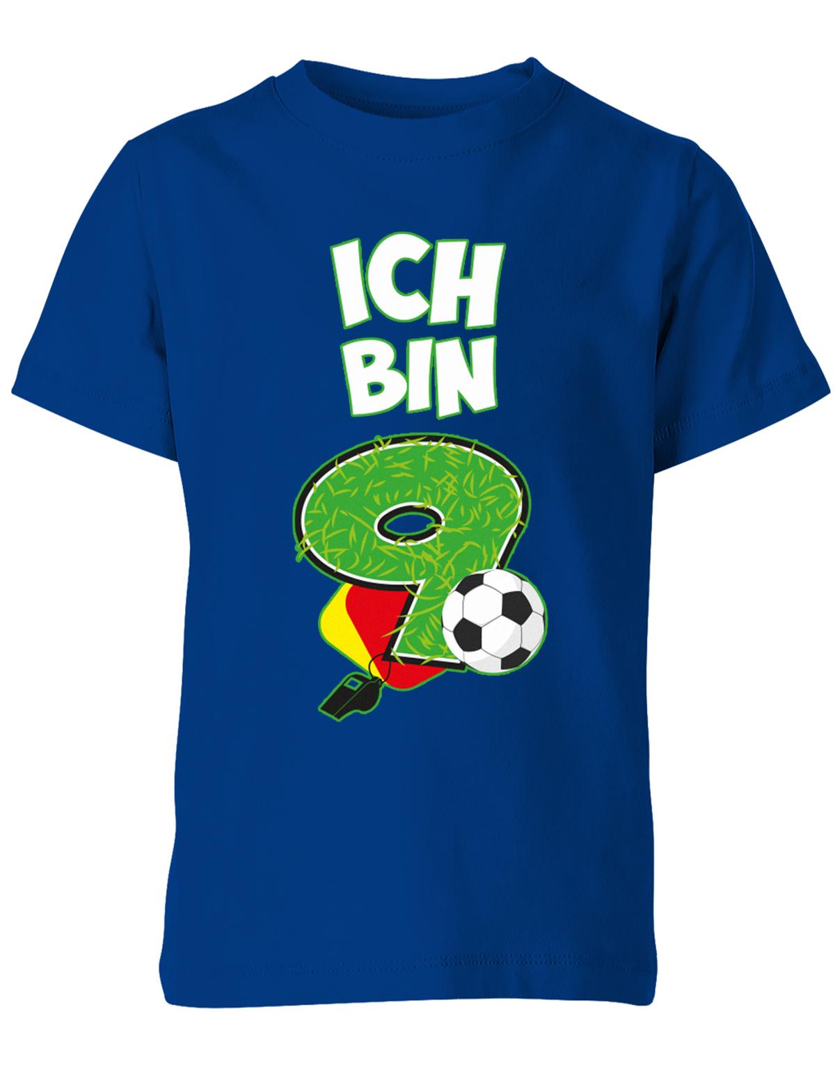 ich-bin-9-fussball-rote-gelbe-karte-geburtstag-fussballer-shirt-kinder-shirt-royalblau
