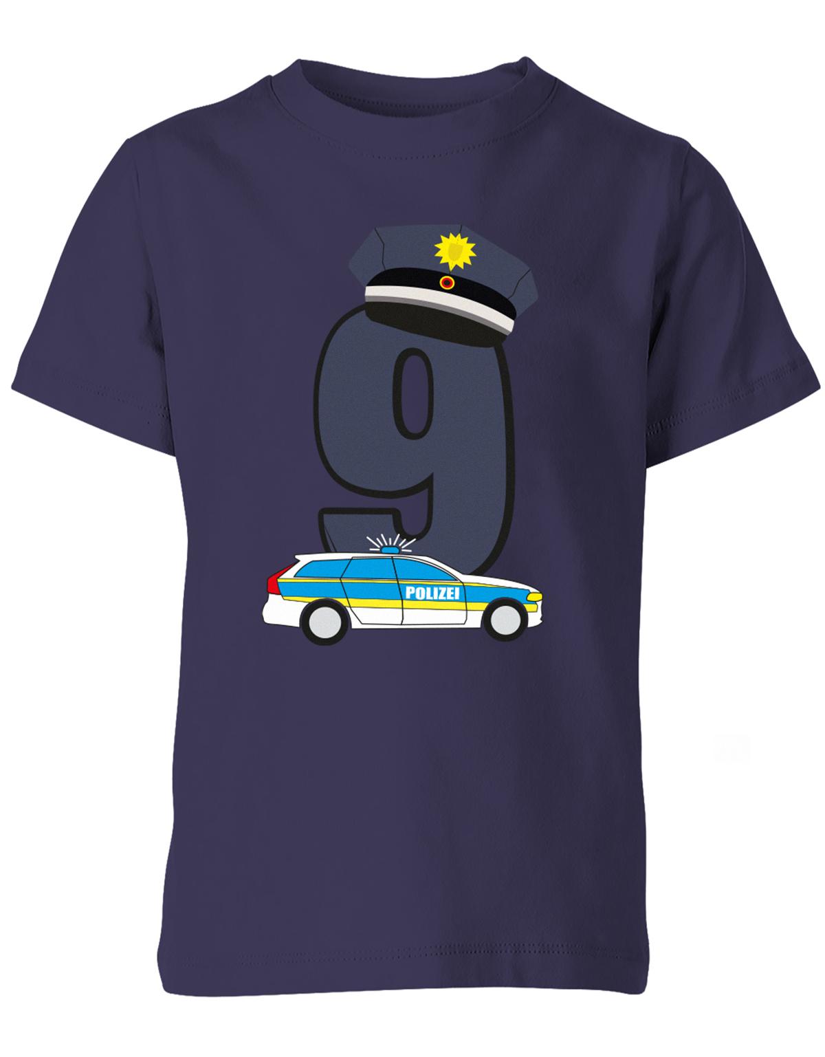 ich-bin-9-polizei-geburtstag-kinder-shirt-navy