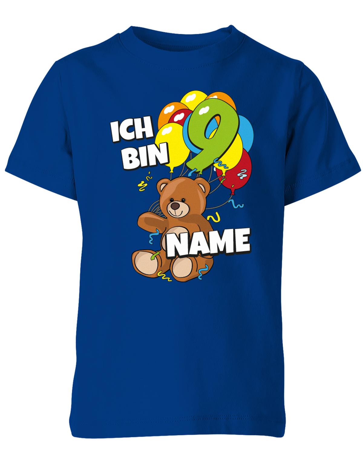ich-bin-9-teddy-luftballons-kinder-shirt-royalblau
