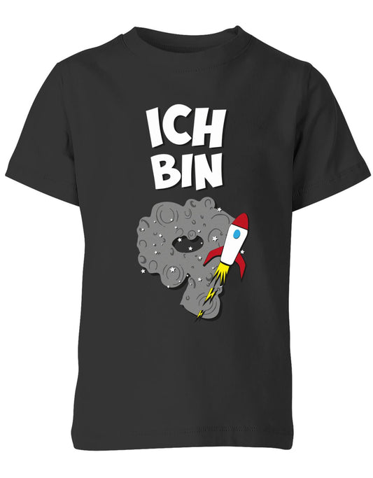 ich-bin-9-weltraum-rakete-planet-geburtstag-kinder-shirt-schwarz