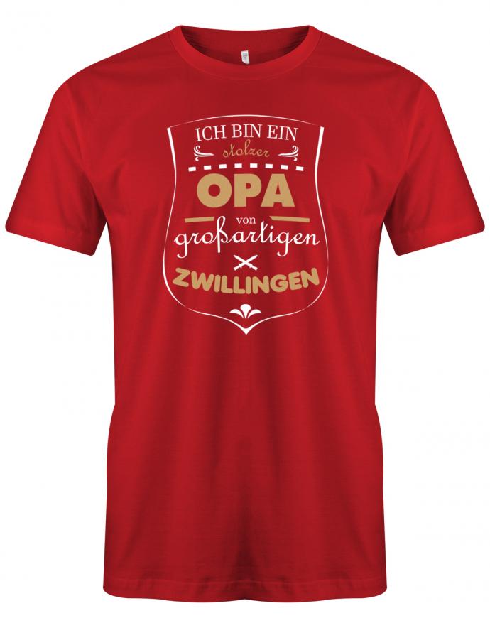 ich-bin-ein-stolzer-opa-zwillingen-herren-shirt-rot