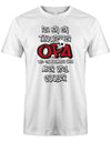 Opa T-Shirt – Ich bin ein tätowierter Opa wie ein normaler Opa, aber viel coole mit 2 Skelett Schädel. Weiss