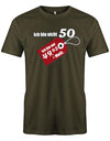 Lustiges T-Shirt zum 50 Geburtstag für den Mann Bedruckt mit Ich bin nicht 50 ich bin nur 49,95 + MwSt. Sonderpreis Etikett. Army