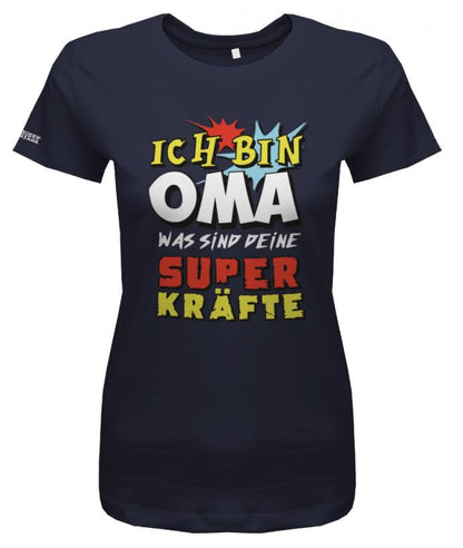 ich-bin-oma-superkraefte-damen-shirt-navy