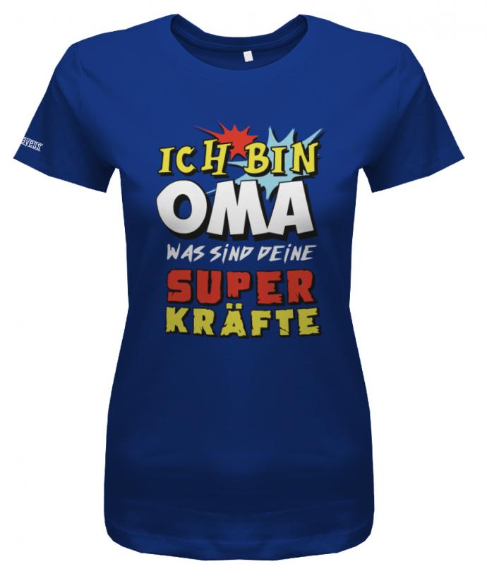 ich-bin-oma-superkraefte-damen-shirt-royalblau
