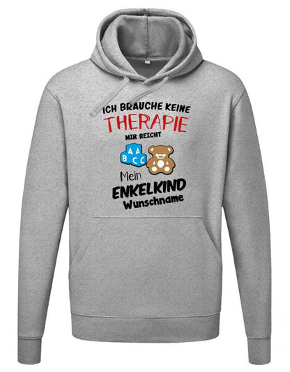 ich-brauche-keine-therapie-mir-reicht-mein-enkelkind-wunschname-herren-hoodie-grau