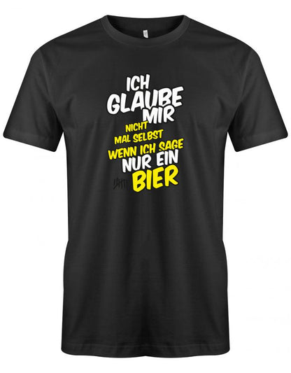 ich-glaube-mir-selbst-nicht-ein-bier-herren-shirt-schwarz