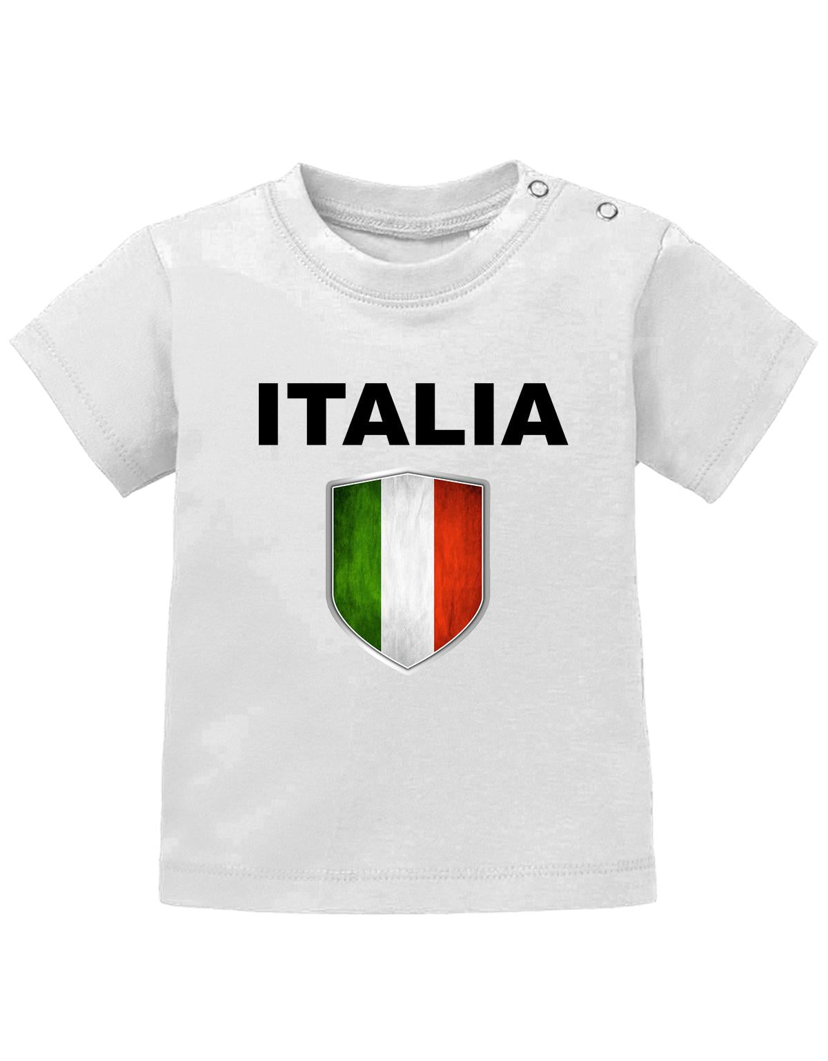 Italien T Shirt für Junge und Mädchen. Italienisches Wappen mit Italia als Schriftzug.