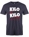 Lustiges Sprüche Shirt - Kilo für Kilo Qualität Navy