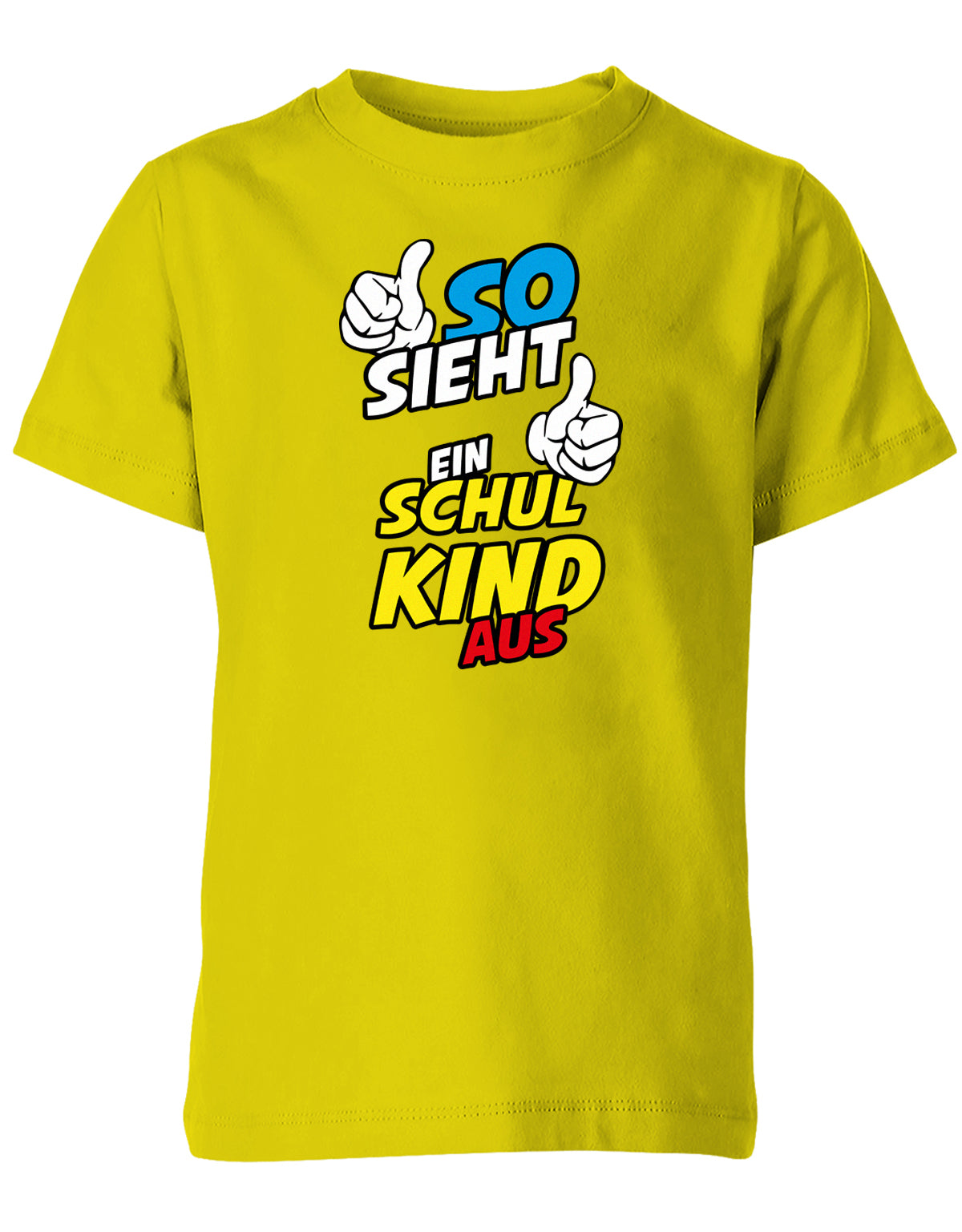 So sieht ein Schulkind aus - Geschenk zur Einschulung - 1. Klasse - Kinder T-Shirt Gelb