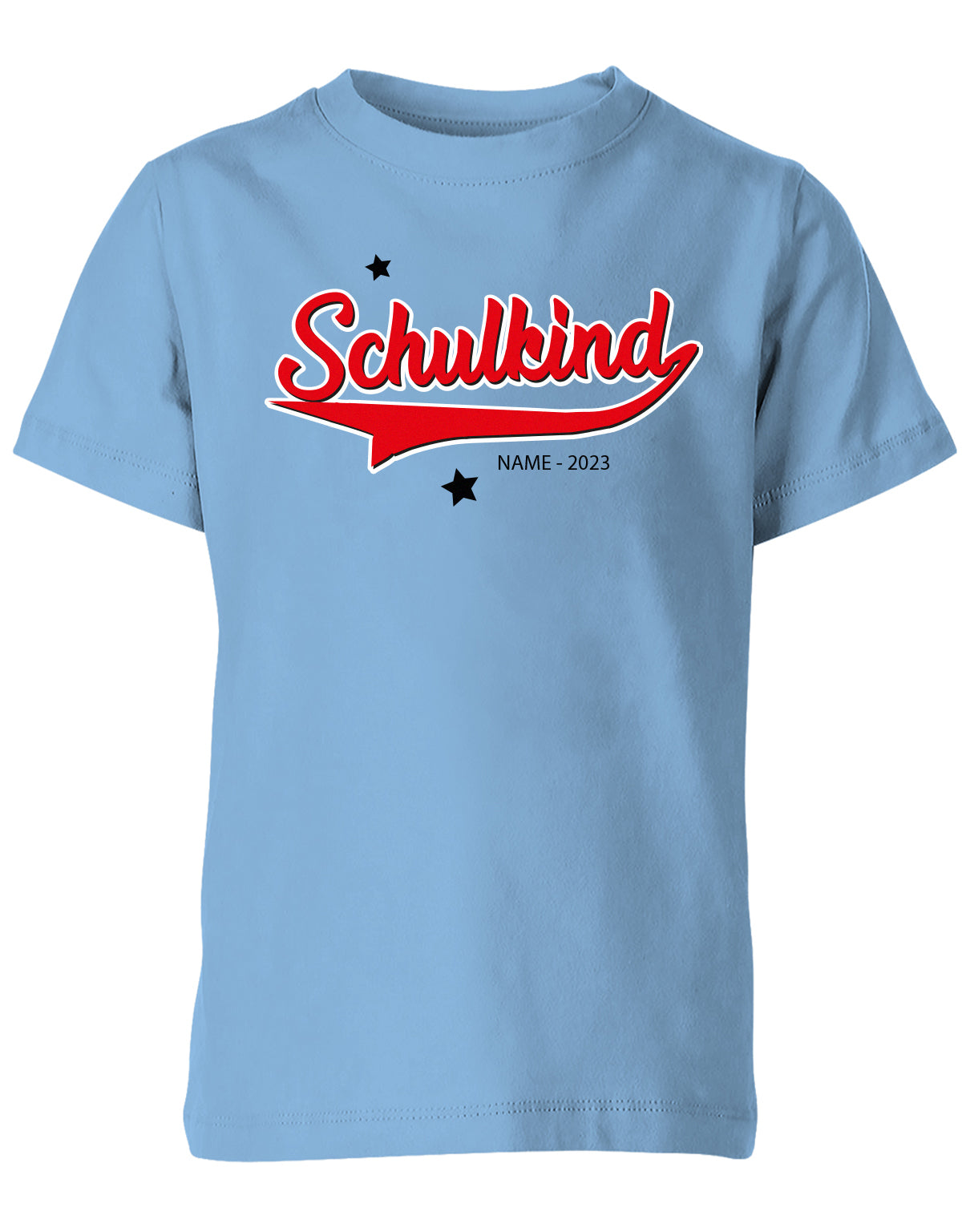 Schulkind 2023 - Collage Style - Einschulung 1. Klasse - Kinder T-Shirt Hellblau