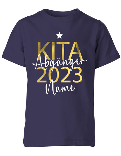 Kita Abgänger 2023 mit Name Gold Stern - Einschulung T-Shirt
