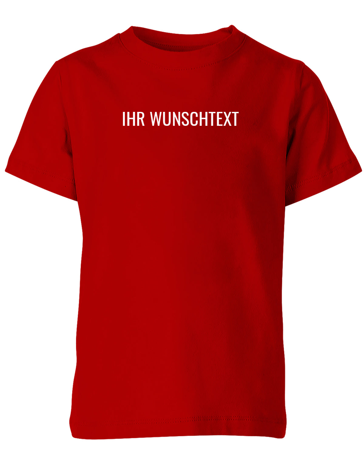Kinder Tshirt mit Wunschtext.  Minimalistisches Design. Rot