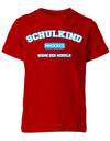 Schulkind 2023 - High-School Design Römischen Jahreszahl Einschulung T-Shirt Blau Rot