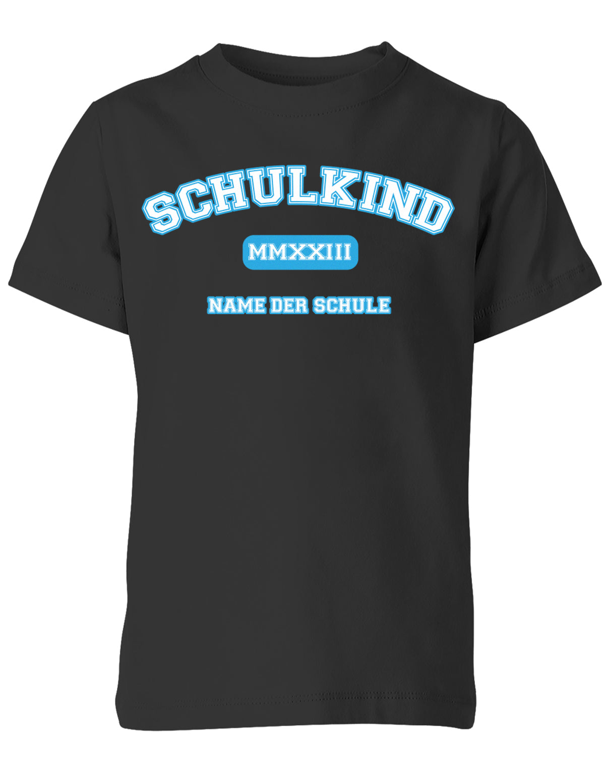 Schulkind 2023 - High-School Design Römischen Jahreszahl Einschulung T-Shirt Blau schwarz