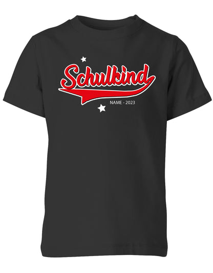 Schulkind 2023 - Collage Style - Einschulung 1. Klasse - Kinder T-Shirt Schwarz