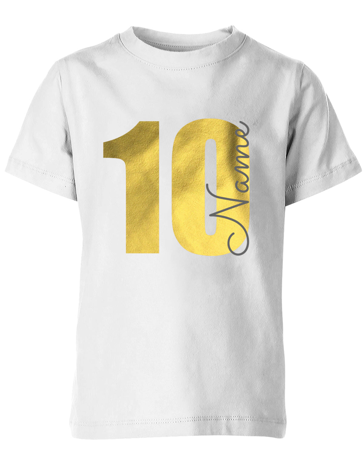 Geburtstagsshirt 10 Jahre Junge und Mädchen Goldene 10 mit Namen