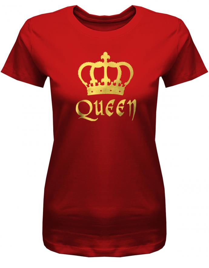 king-und-Queen-Krone-couple-partner-Damen-t-Shirt-rot