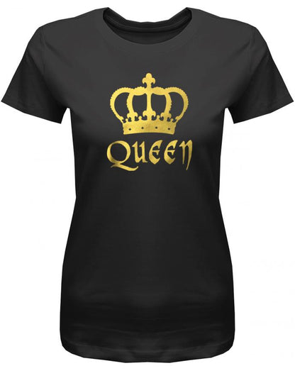 king-und-Queen-Krone-couple-partner-Damen-t-Shirt-schwarz