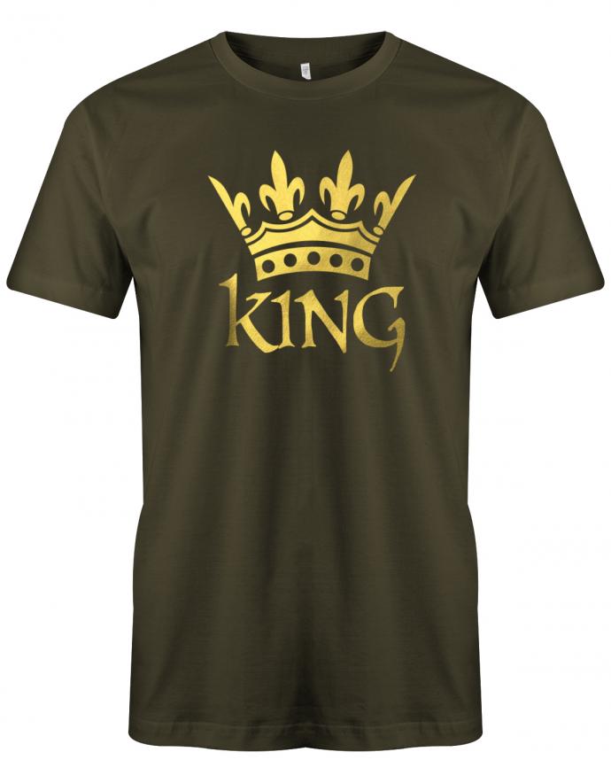 king-und-Queen-Krone-couple-partner-Herren-t-Shirt-army