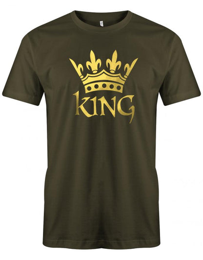 king-und-Queen-Krone-couple-partner-Herren-t-Shirt-army